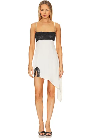 WeWoreWhat Lace Asymmetrical Slip Dress in