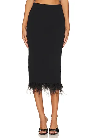 Central Park West Sylvie Marabou Sweep Skirt in