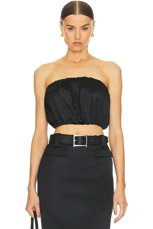 Helsa Heavy Satin Bubble Top in