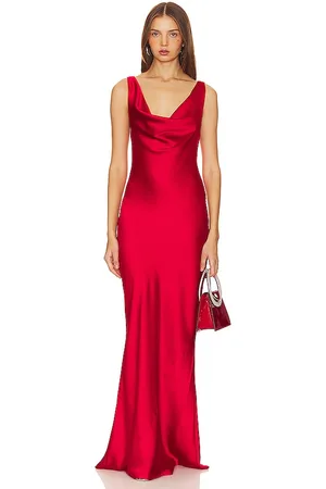 Norma Kamali Deep Drape Neck Gown in