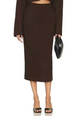 GRLFRND The Trouser Midi Skirt in