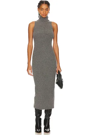 Rib Sleeveless Turtleneck Sweater Dress in