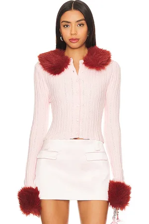 DANIELLE GUIZIO Heart Knit Cardigan in