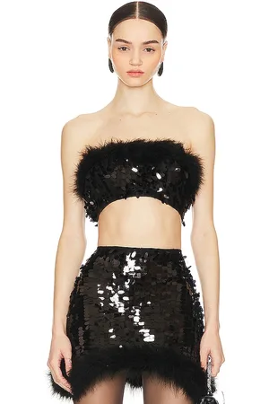 OW Virgo Sequin Feather Top in