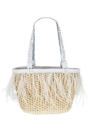 SENSI STUDIO Feathers Mini Basket Bag in