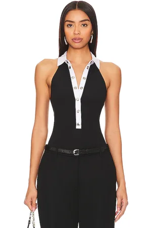 FLEUR DU MAL High Collar Bodysuit in