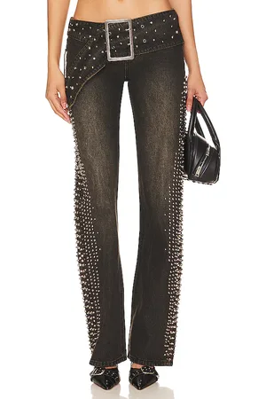 Jaded London Studded Low Rise Jeans in