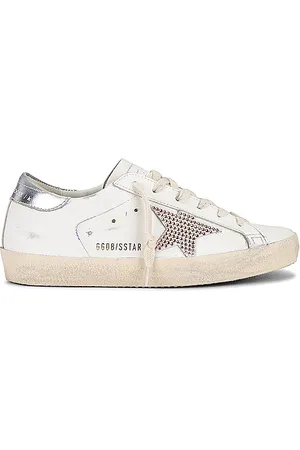 Golden Goose Super Star Sneaker in White Silver & Platinum