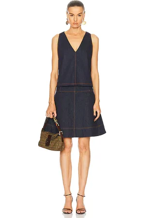 SIEDRES Fendi Denim Dress & Vest Set in