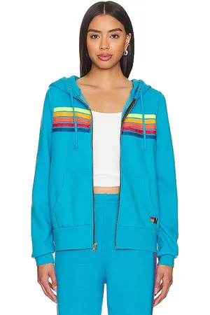 AVIATOR NATION 5 Stripe Zip Hoodie in