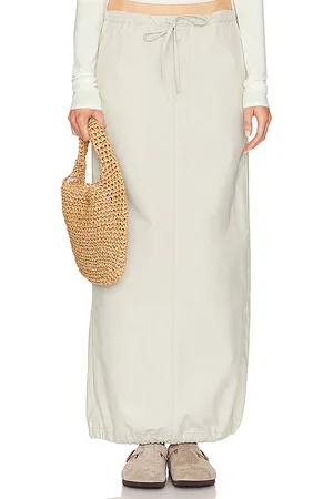Helsa Workwear Drawcord Maxi Skirt in