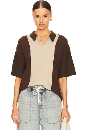 WAO Short Sleeve Stripe Knit Polo in