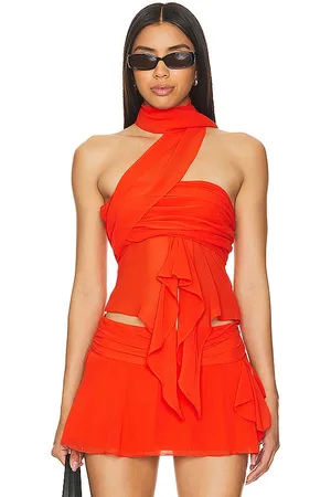 DANIELLE GUIZIO Chiffon Wrap Around Top in