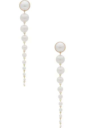 Ettika Long Beaded Drop Earrings in