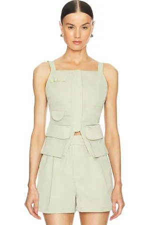 GRLFRND Tech Gabardine Apron Top in