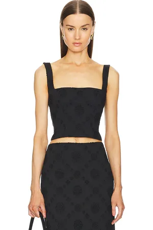 Helsa Eyelet Corset Top in