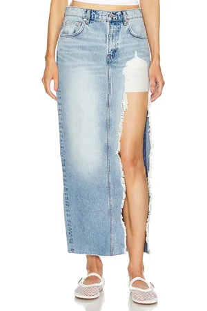 GRLFRND Blanca Maxi Skirt With High Slit in