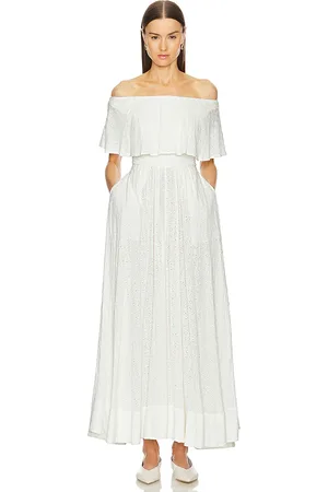 Helsa Petite Eyelet Garden Midi Dress in