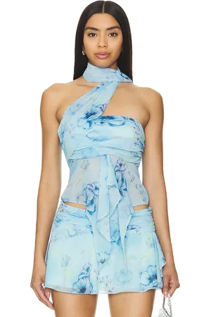 DANIELLE GUIZIO Chiffon Wrap Around Top in