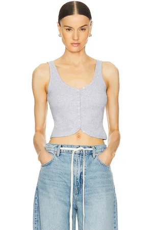 GRLFRND Rib Button Through Tank in