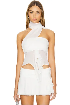 DANIELLE GUIZIO Chiffon Wrap Around Top in