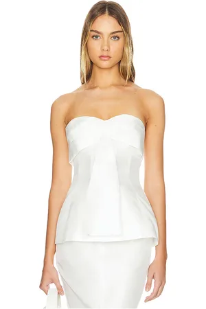 Nicholas Coraline Strapless Fan Pleat Top in