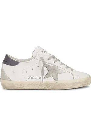 Golden Goose Super Star Sneaker in White Ice & Dark Gray