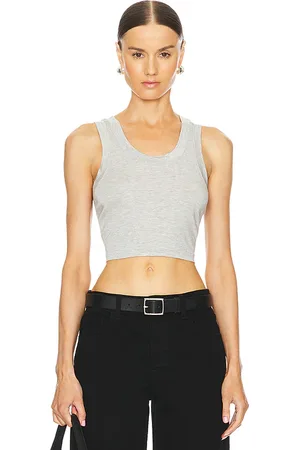 Norma Kamali Cropped Racer Tee in