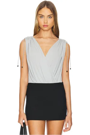 Wolford Crepe Jersey Bodysuit in Steel in
