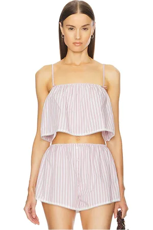 Helsa Wide Stripe Poplin Camisole in