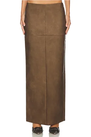 superdown Mazu Faux Leather Maxi Skirt in