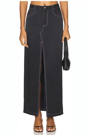 FLEUR DU MAL Silk Maxi Skirt in