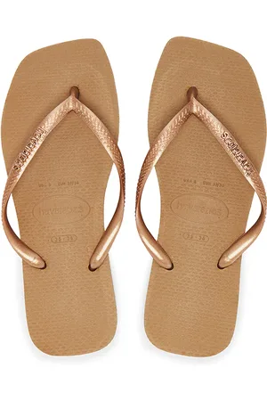 Havaianas Slim Square Logo Metallic Sandal in