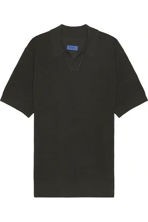 Saturdays NYC Alex Merino Wool Open Placket Polo in