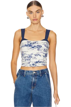 Free People Printed 2 Tone Tank in