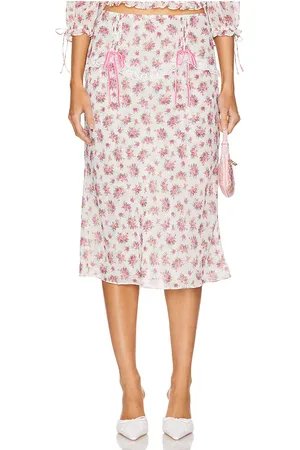 For Love & Lemons Etienne Midi Skirt in