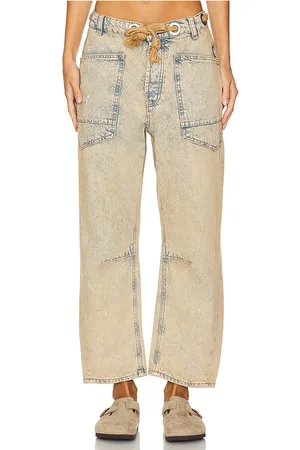 Free People X We The Free Moxie Low Slung Pull On Barrel Wide Leg in