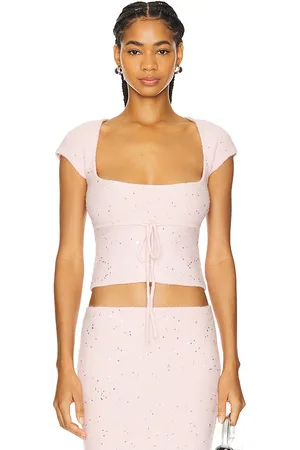 DANIELLE GUIZIO Miki Sequin Knit Top in