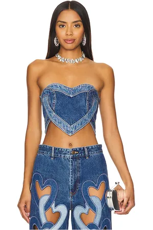 AREA Heart Strapless Top in