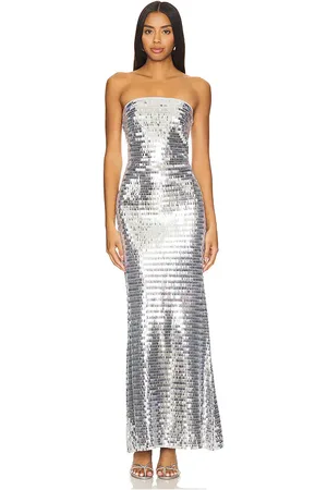 SIMON MILLER Sculpty Strapless Sequin Dress in