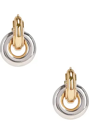 Luv AJ Two Tone Interlock Hoops in