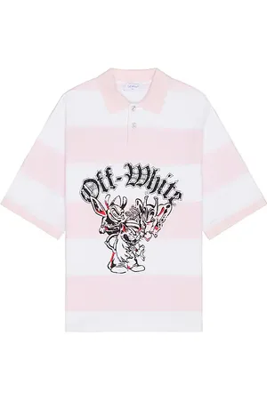 OFF-WHITE Bicolor Gang Short Sleeve Polo in