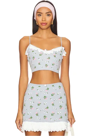 For Love & Lemons Amalia Knit Crop Top in