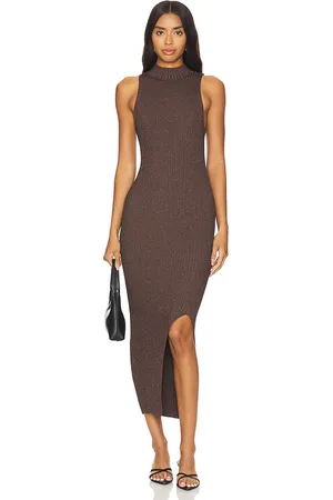 525 America Chloe Lurex Midi Dress in