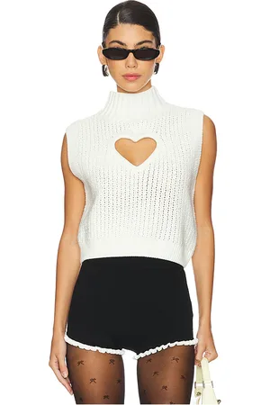 For Love & Lemons Rebecca Heart Sweater Vest in