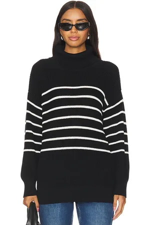 525 America Elise Oversized Striped Turtleneck Pullover in