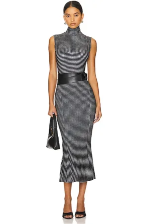 Norma Kamali Sleeveless Turtleneck Fishtail Dress in