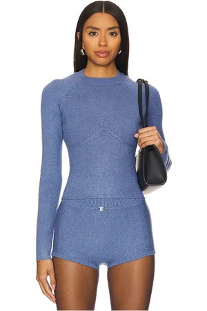 FLEUR DU MAL Knit Underbust Long Sleeve Top in