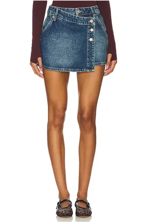 Free People X We The Free Wynne Denim Skirt in