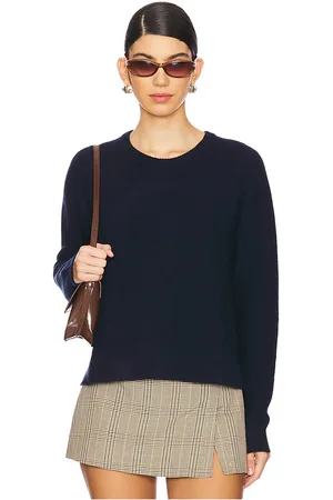AUTUMN CASHMERE Links Stitch Raglan Shirttail Crew in